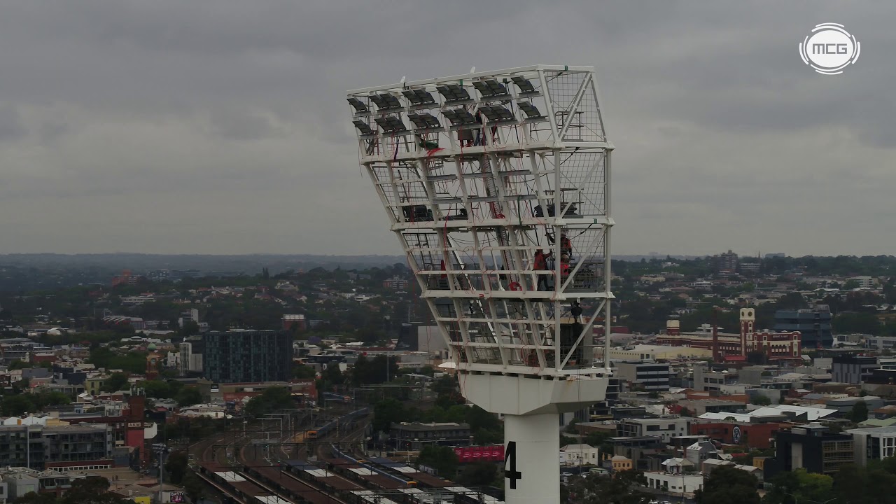 MCG Stadium Lighting Upgrade - Drone Flyover