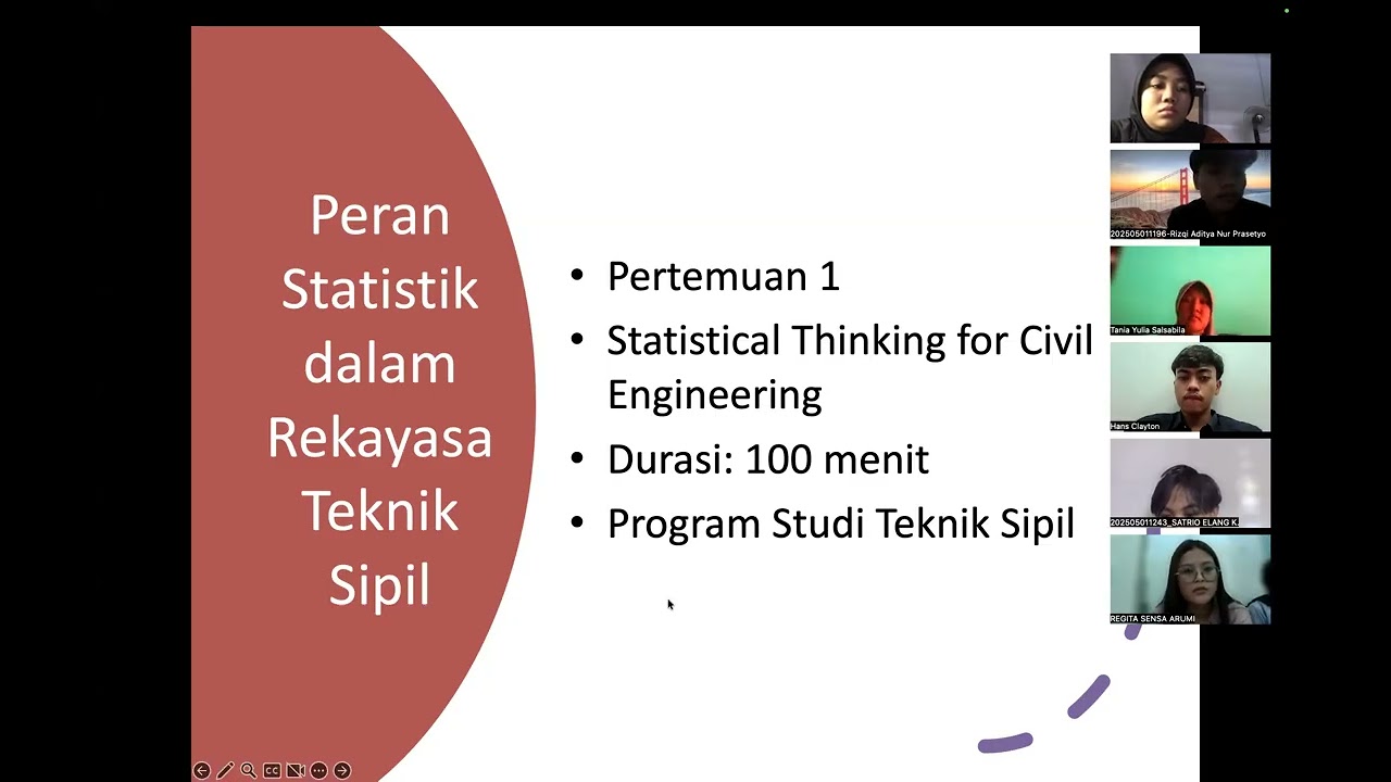 Statistik dan Probabilitas 20252 - Kelas 1 - Pertemuan 1 - Peran Statistik dalam Rekayasa Sipil II