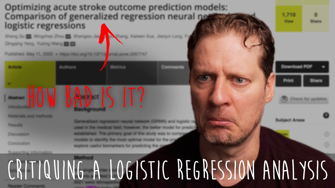 How bad is it? Critiquing a logistic regression study