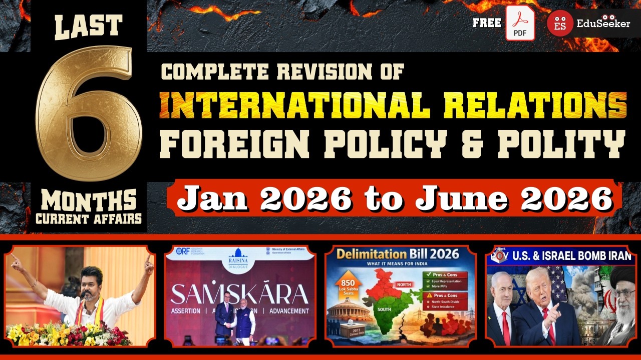 💯Complete Last 6 Months Current Affairs (Jan-June 2026) of IR, Foreign Policy and Polity | NET-JRF