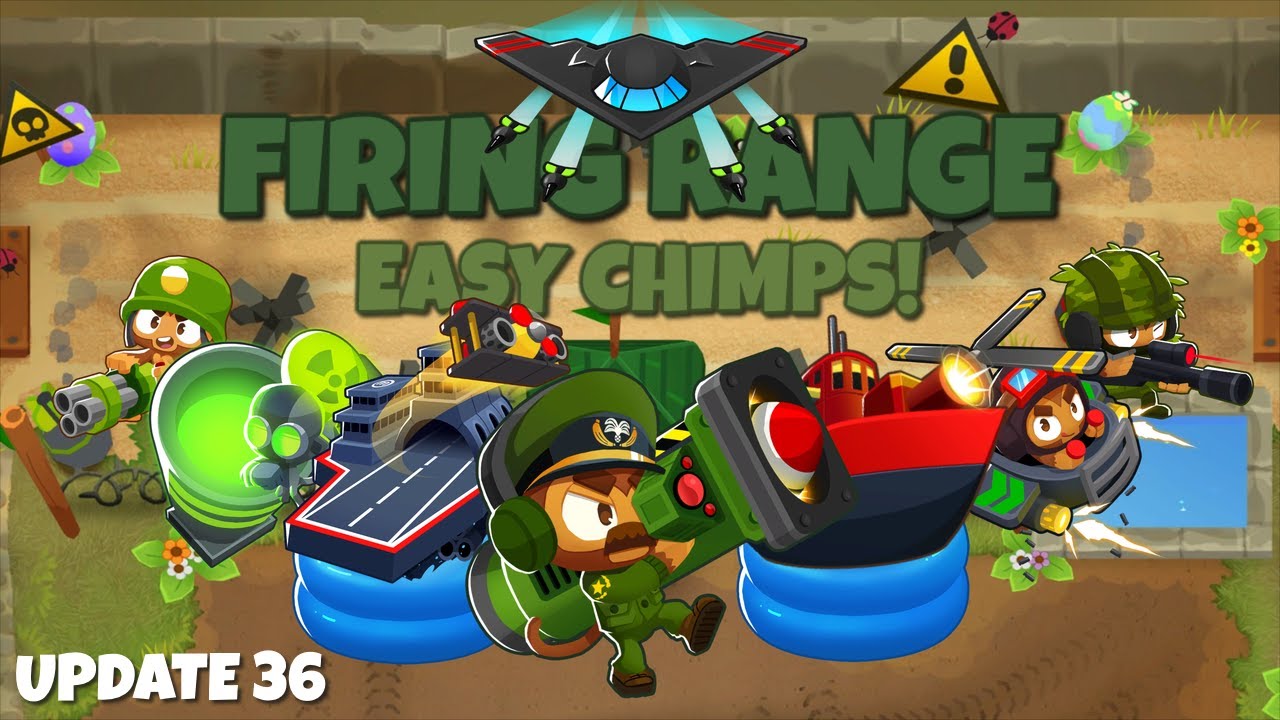 Firing Range CHIMPS Black Border Guide: Entering a Military Base (BTD6)