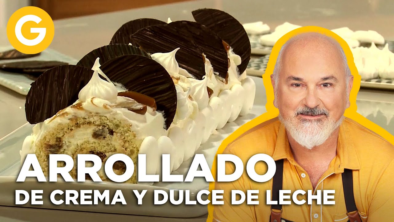 IMPERDIBLE ARROLLADO de CREMA y DULCE DE LECHE 🍰 Postre FÁCIL por Osvaldo Gross | El Gourmet