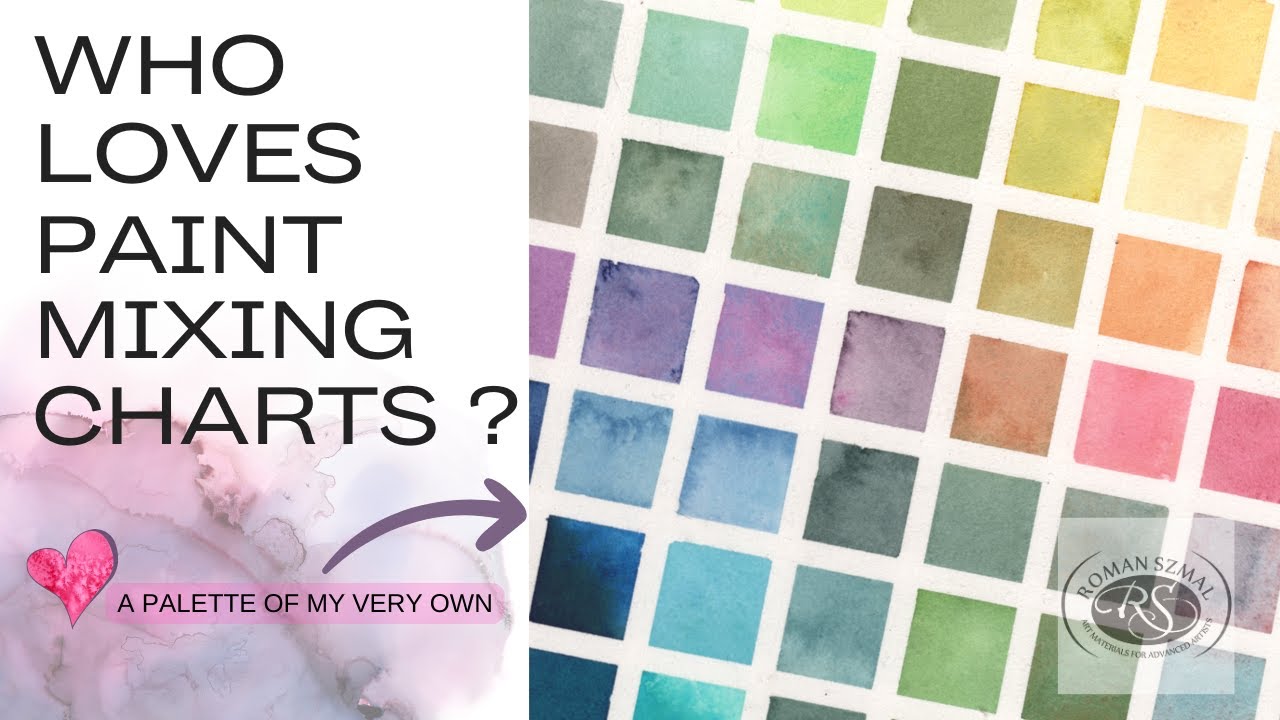 Painting a watercolour mixing chart - NEW Roman Szmal Aquarius  X Lee Angold Wild Curiosity Palette