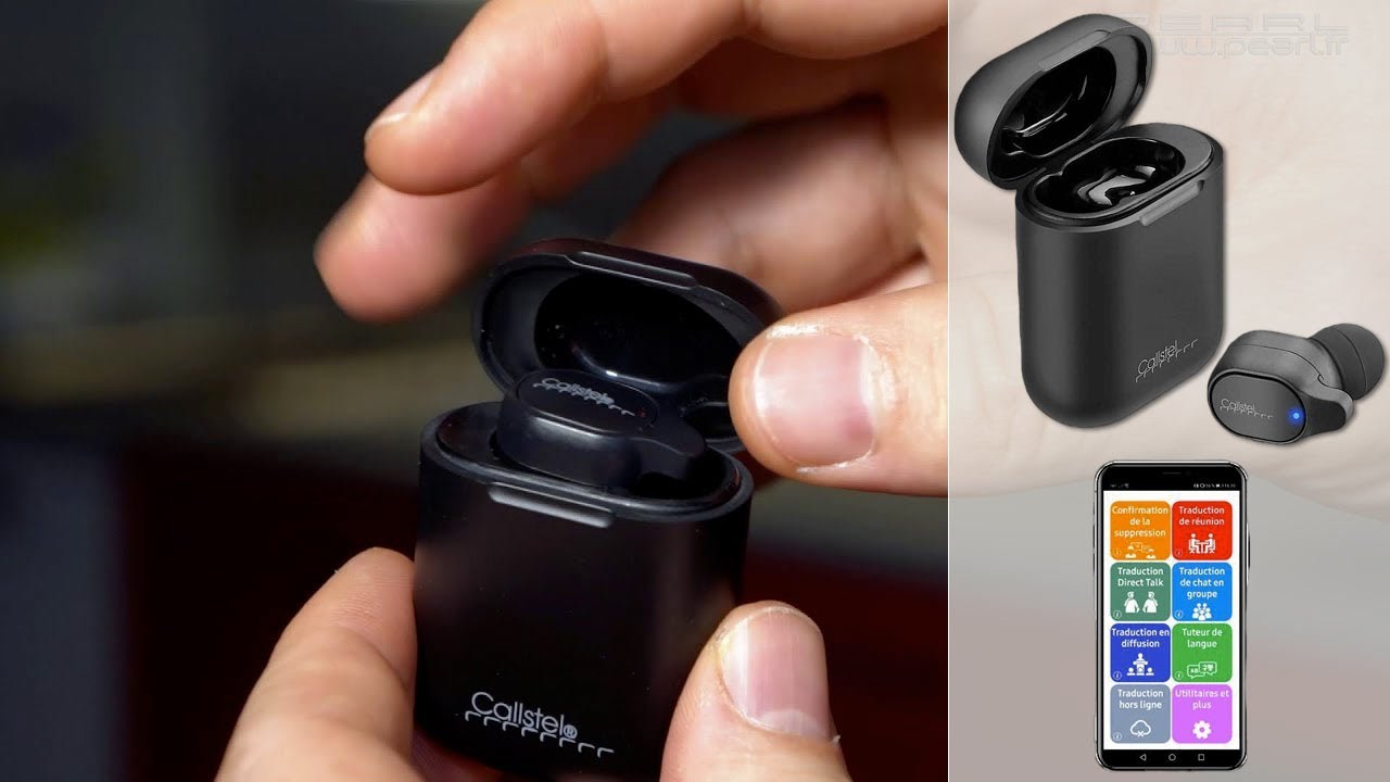 OREILLETTE bluetooth À FONCTIONS TRADUCTION - voyages, réunions, 30 langues étrangères [PEARLTV.FR]