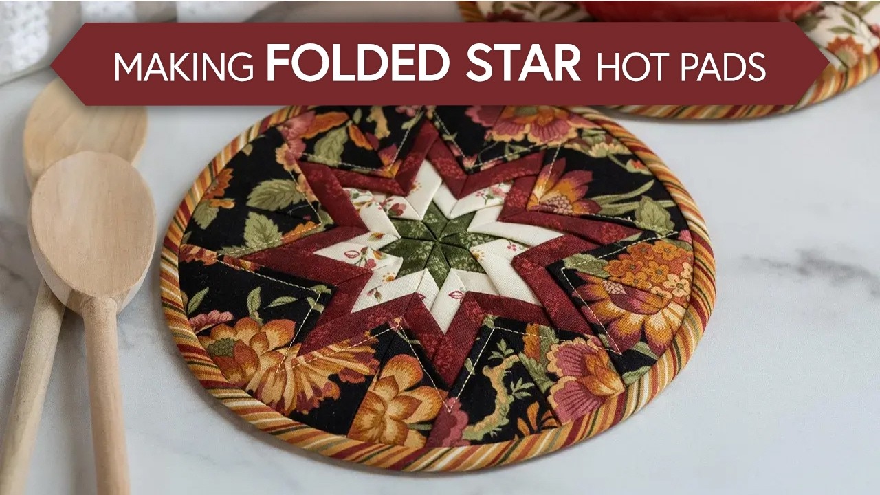 Making Folded Star Hot Pads from Plum Easy Patterns | a Shabby Fabrics Tutorial