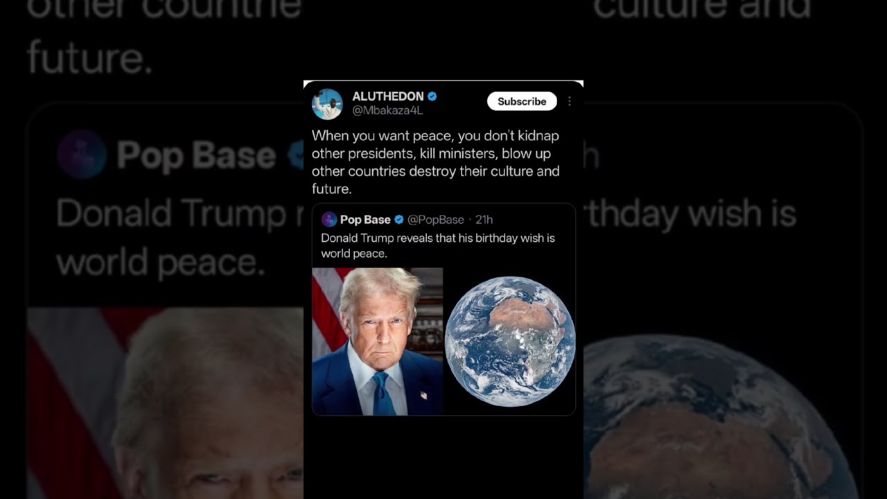 Twitter Calls Out Trump's World Peace Wish! #shorts #peace #trump