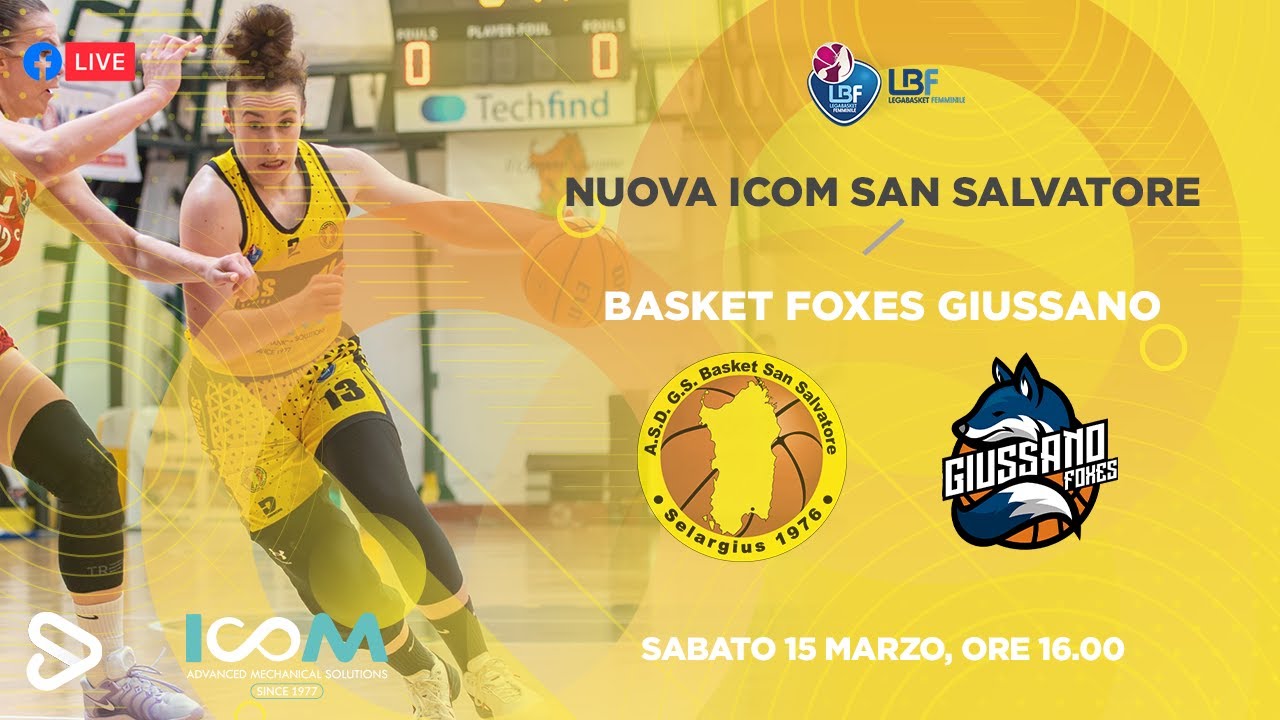 BASKET A2F | NUOVA ICOM SAN SALVATORE 🆚 BASKET FOXES GIUSSANO