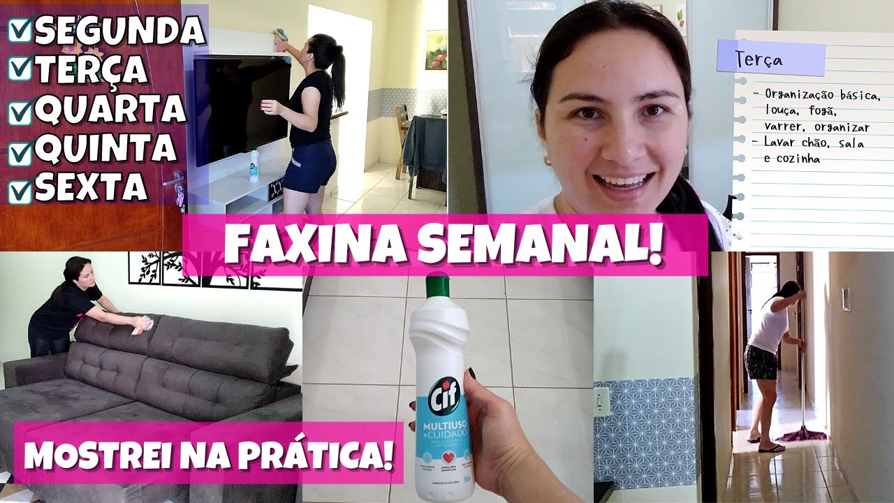 FAXINA ❤ ROTINA DE LIMPEZA SEMANAL ❤ CASA LIMPA TODO DIA SEM ESFORÇO ❤ CRONOGRAMA DE LIMPEZA
