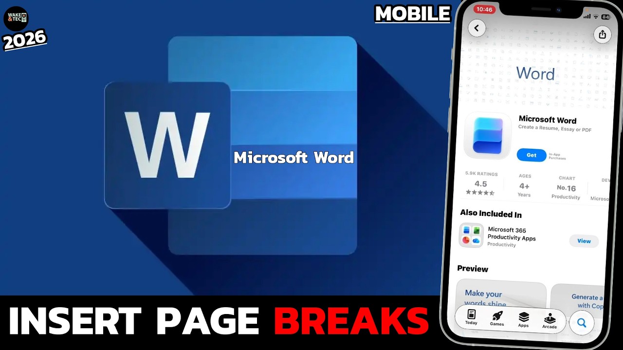 How to Insert Page Breaks in Microsoft Word Mobile 2026?