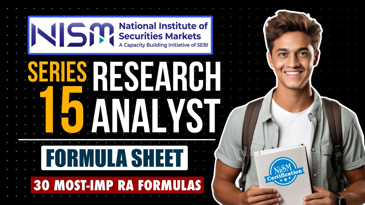 FORMULA SHEET : Nism Series XV Research Analyst Exam | 