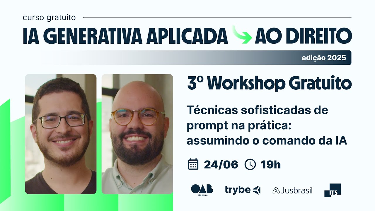 3&ordm; Workshop Gratuito | T&eacute;cnicas sofisticadas de prompt na pr&aacute;tica: assumindo o comando da IA