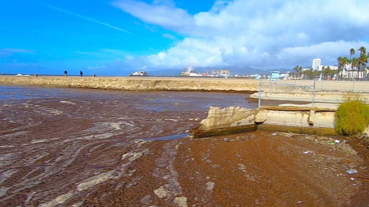 Filthy Hazardous Floods LA Beaches after Huge Storm