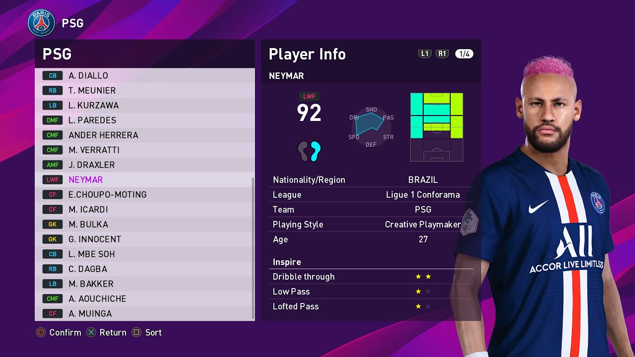 New Option File PES 2020 PS4 (100 % Complete)