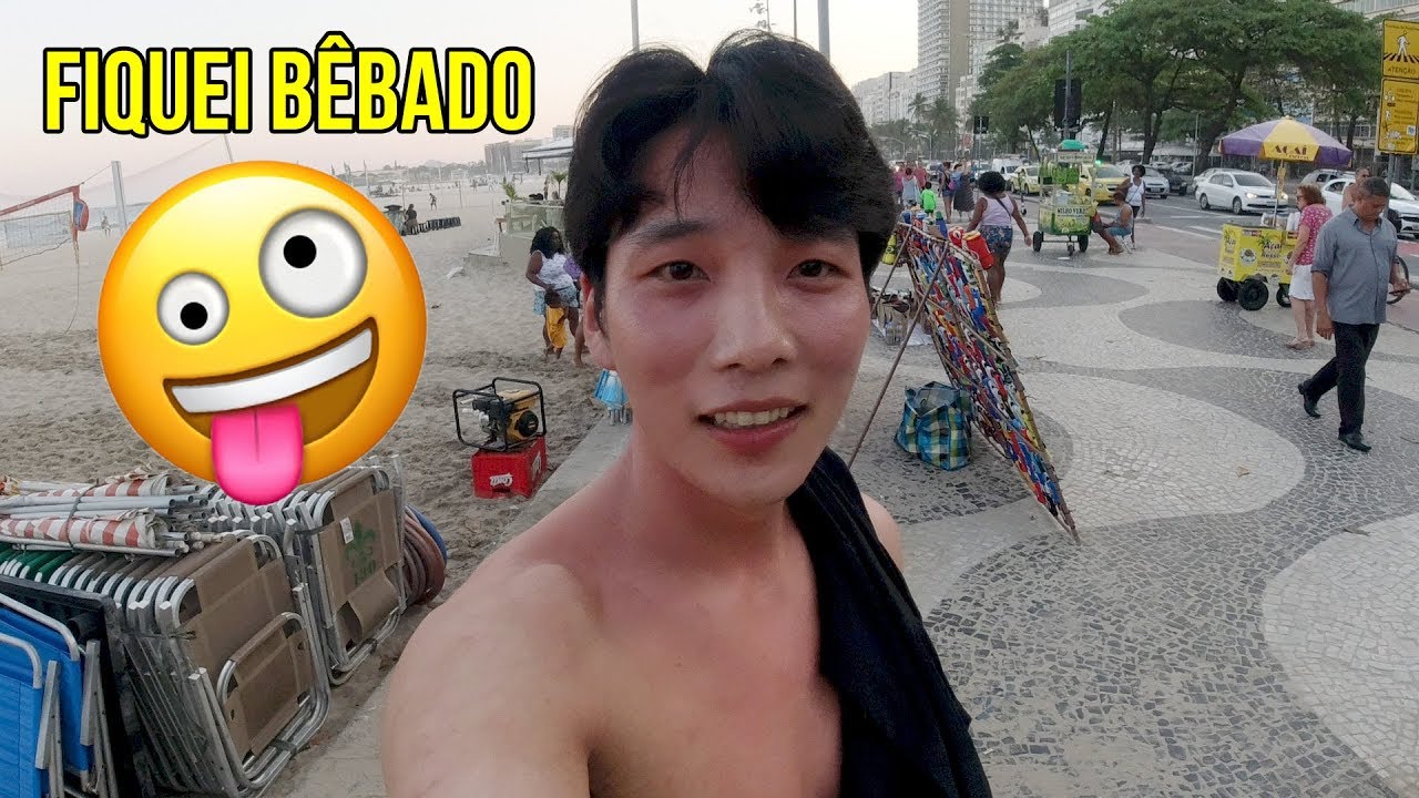 TOMEI CAIPIRINHA NA PRAIA DE COPACABANA !! [ COREANO RICO ]
