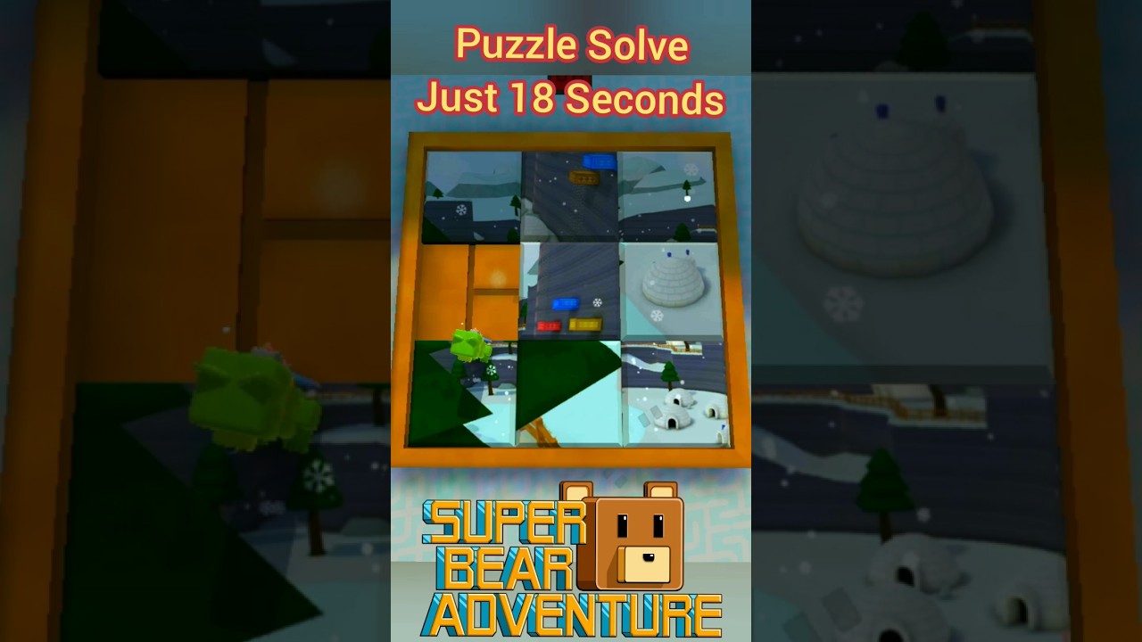 Super Bear Adventure Snow Valley Puzzle Solve