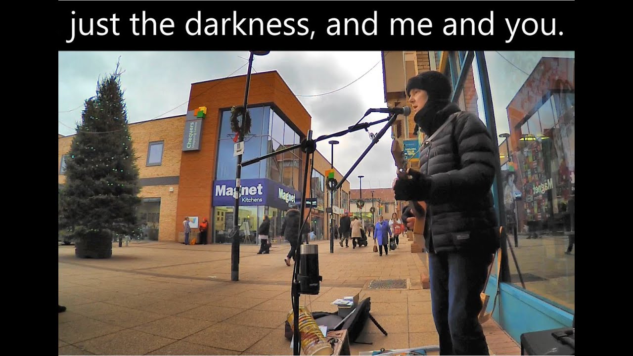 Busker Vs sound of Sainsbury’s shopping trollies! Winter Song - with 3 string Cigar Box Guitar