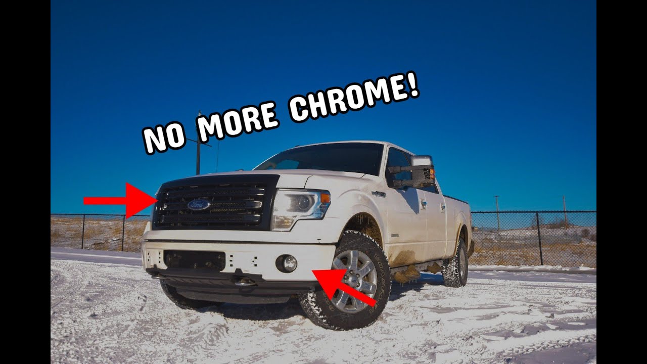 FORD F-150 CHROME DELETE AND PAINT MATCH