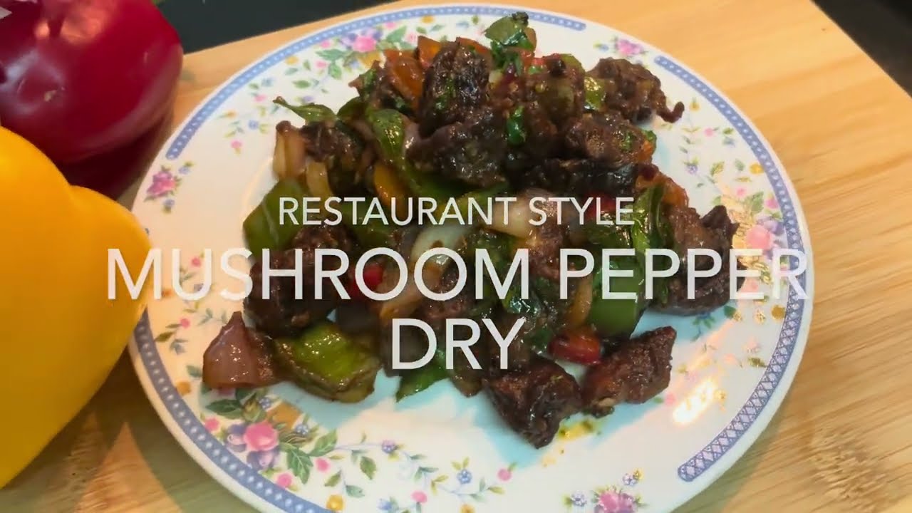 Restaurant style PEPPER MUSHROOM DRY #mushroomrecipe #food #delicious 