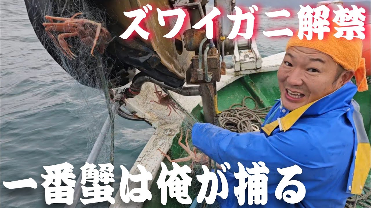ズワイガニ漁解禁🦀一番蟹は俺が捕る！カニの新ブランド「タケシ」