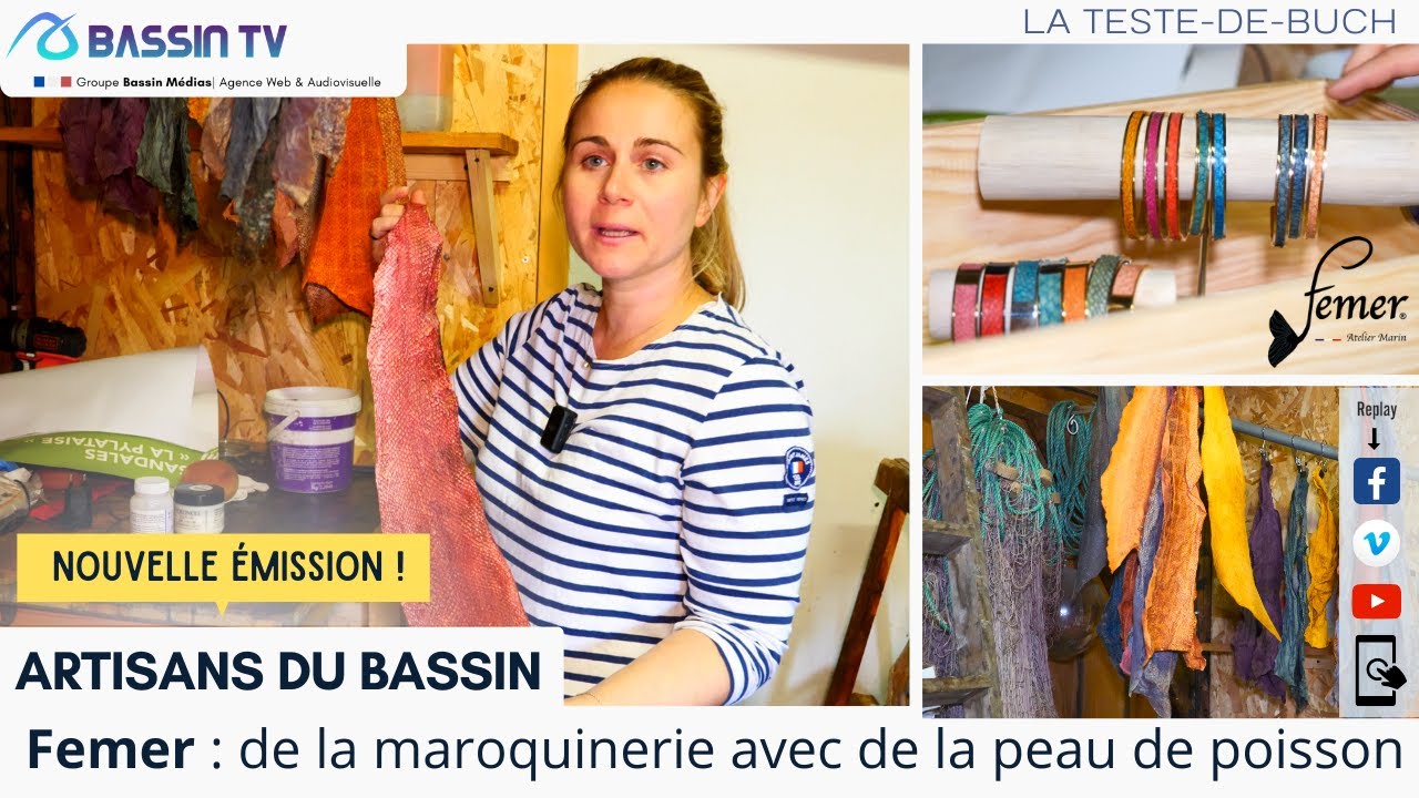 Artisans du Bassin : Femer : une maroquinerie avec de la peau de poisson