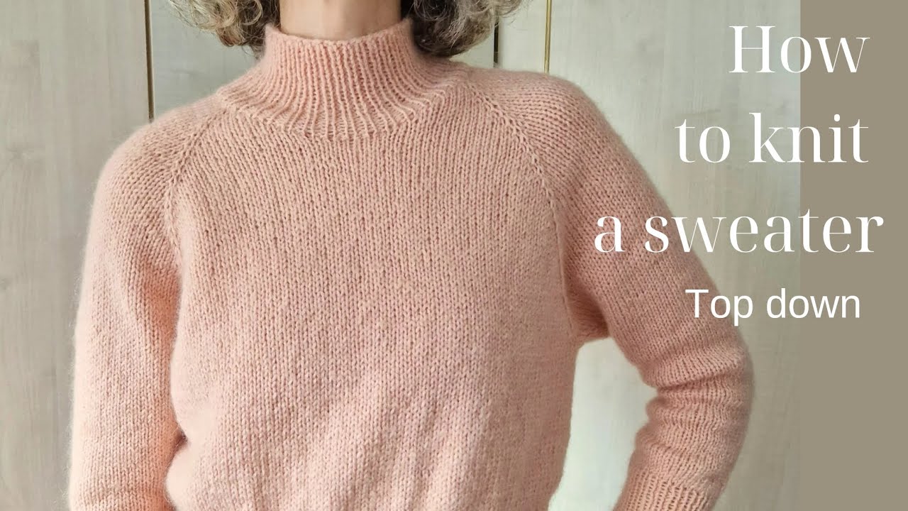 How to knit a sweater Part 1, top down raglan sweater