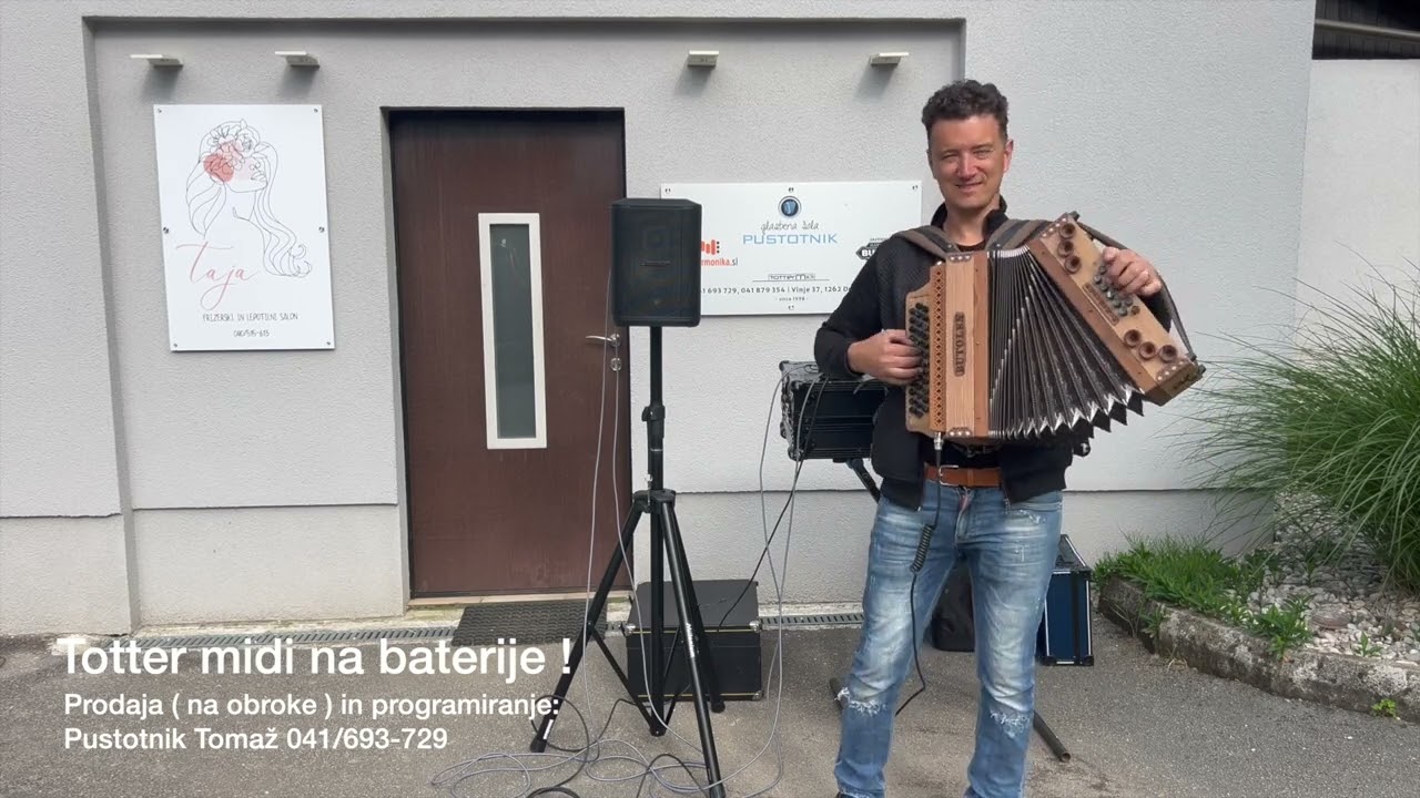 Totter midi na baterije – Kako igrati harmoniko kjerkoli!