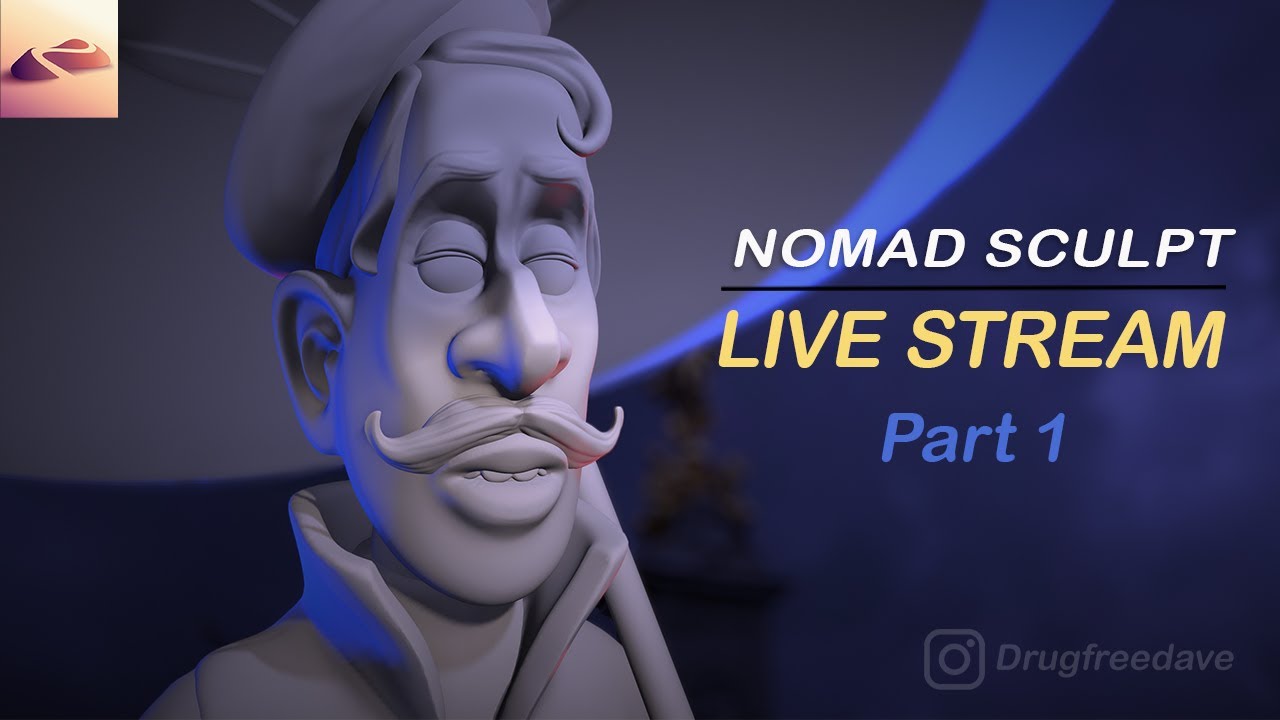 3D Character Design in Nomad Sculpt: Male Face