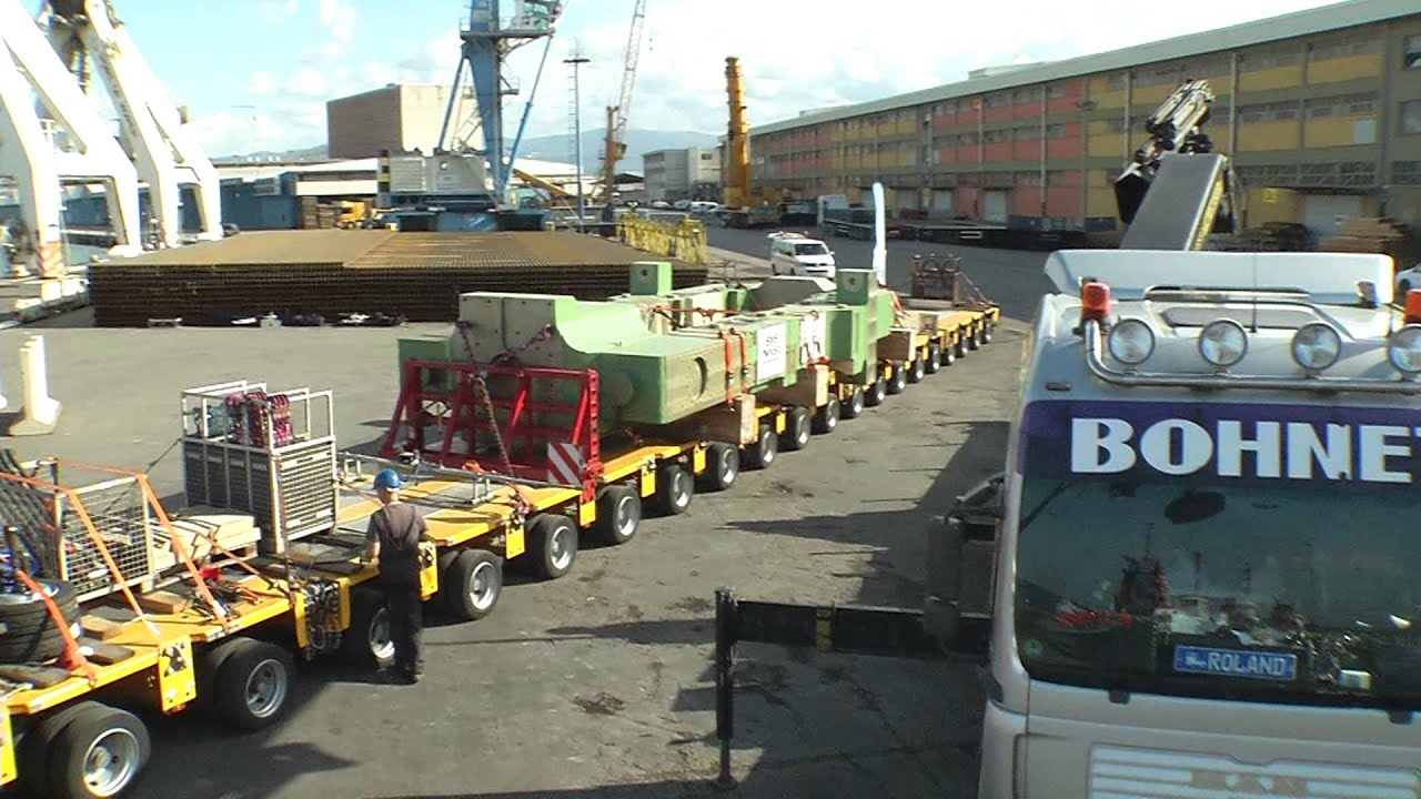 Transport von 2 Walzenständern nach Slowenien / Transport of 2 roll housings to Slovenia (212 t)