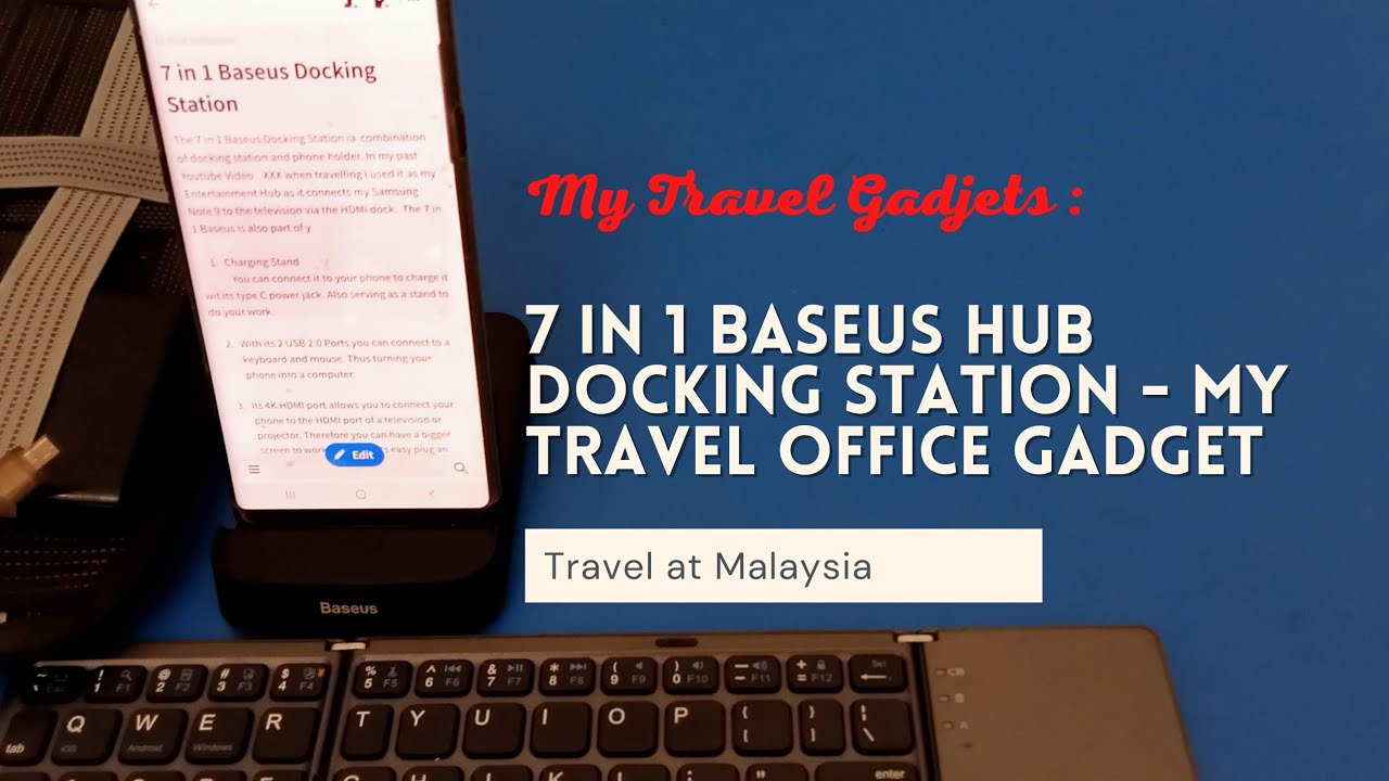 7 in 1 Type C Baseus HUB Docking Station - My Travel Office Gadget