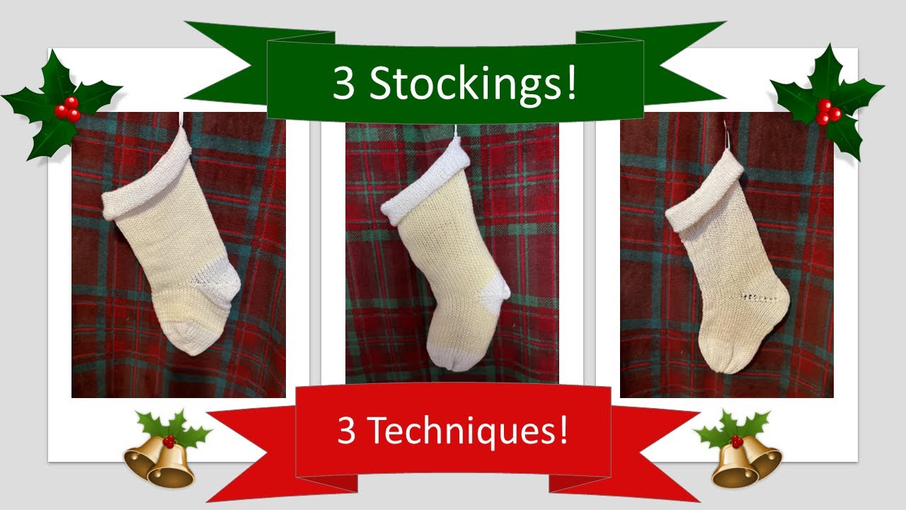 I knit 3 Christmas Stockings in 1 day - 3 different ways | Sentro Knitting Machine 🧶🎄🧦