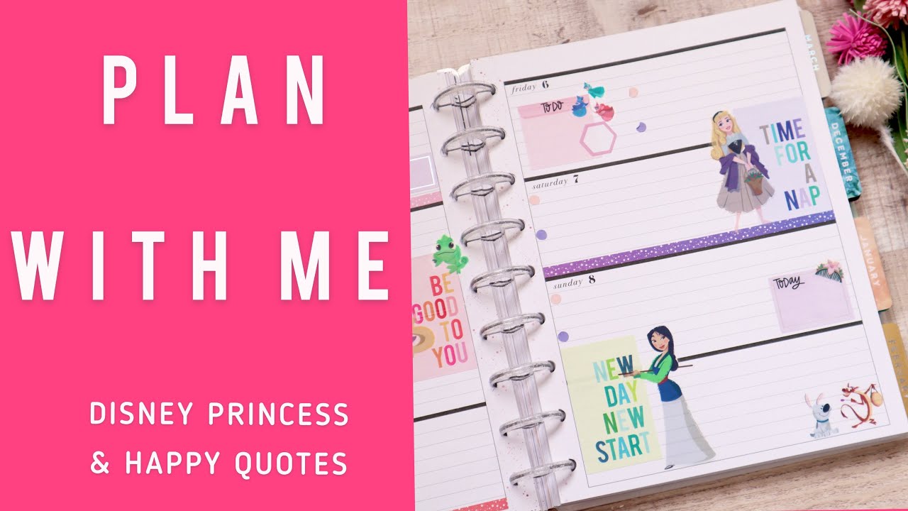 PLAN WITH ME | HAPPY PLANNER DISNEY PRINCESSES | HORIZONTAL SPREAD | NOV 2-8