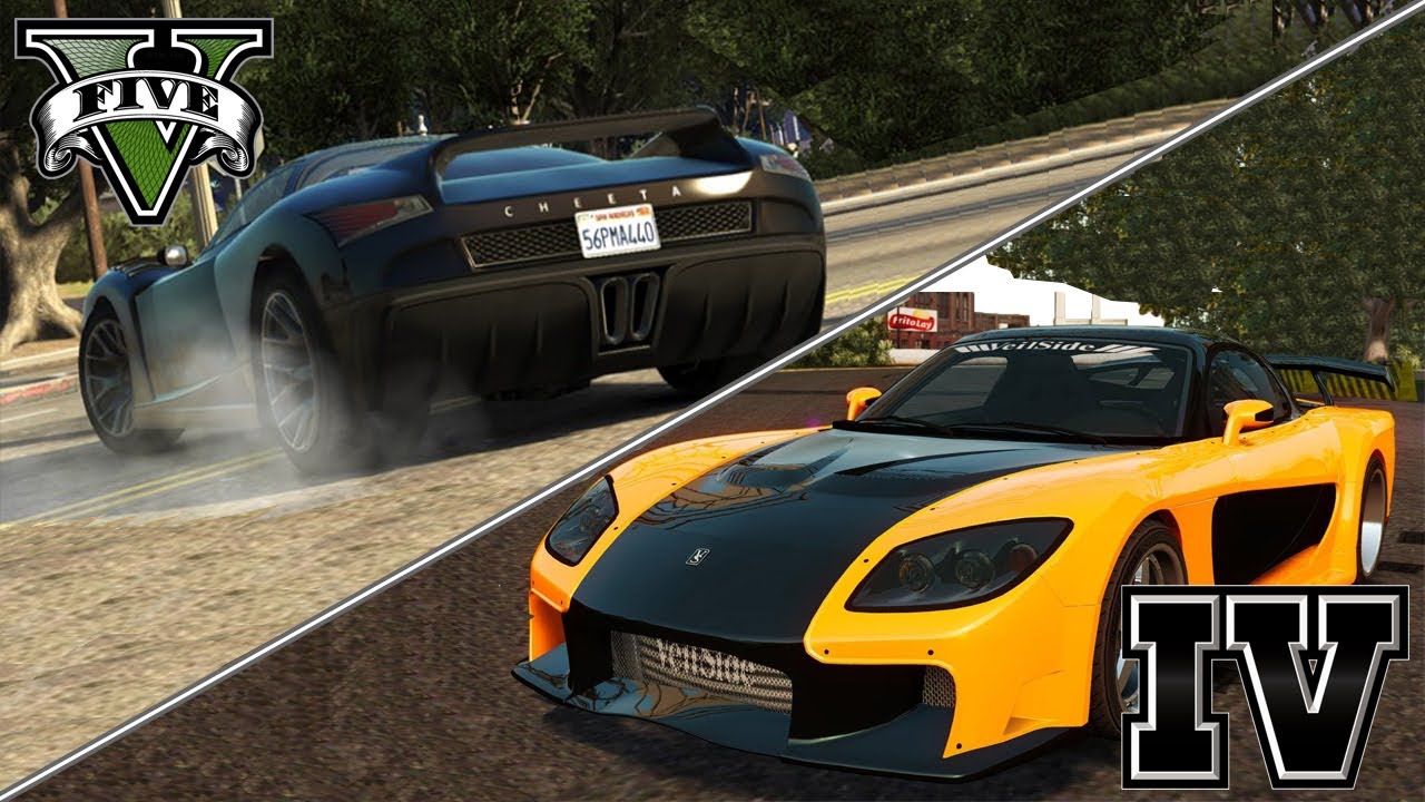 GTA V vs GTA IV - Driving Physics