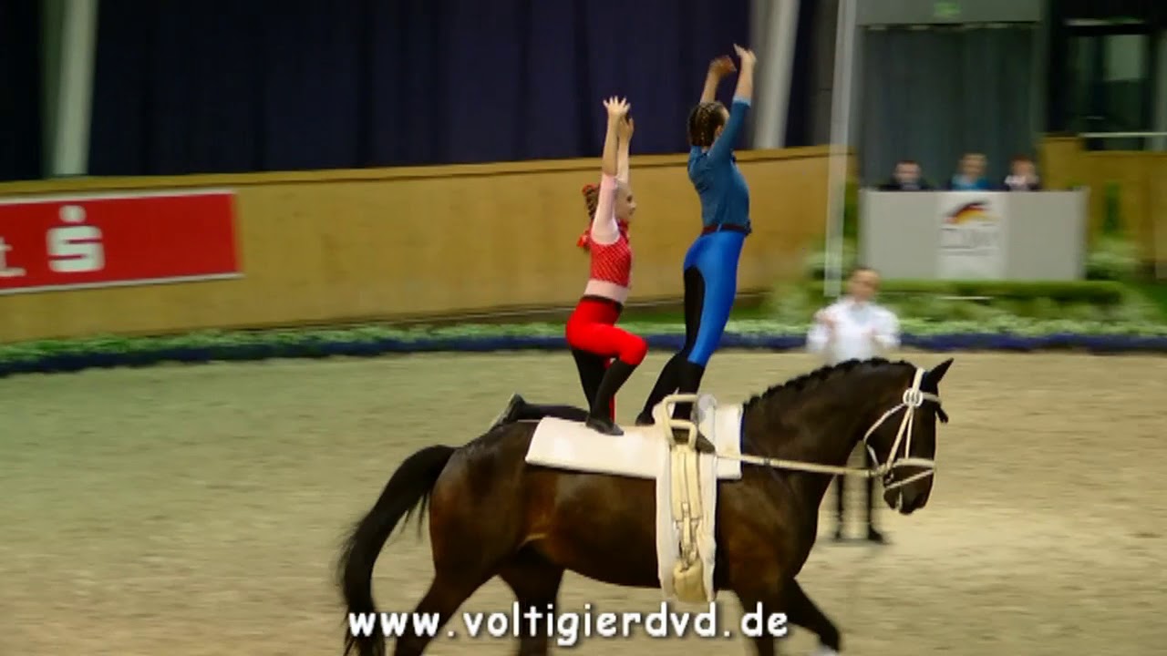 Katharina Von Eynern - Philine Lindhorst - Pas de Deux 07 - DJM Voltigieren Aachen 2017