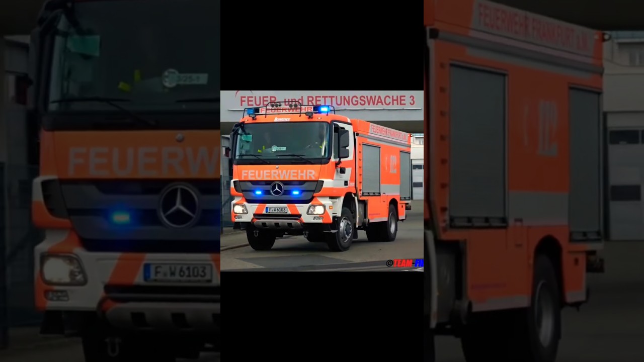 [FF rollt mit allen H&ouml;rnern] Gro&szlig;tankl&ouml;schfahrzeug GTLF 5 BF Frankfurt Feuerwache 3 Nied