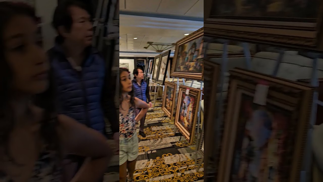 Art auction at Royal Caribbean cruise ship 🚢 #cruise #traveling #entertainment #arr #artwork