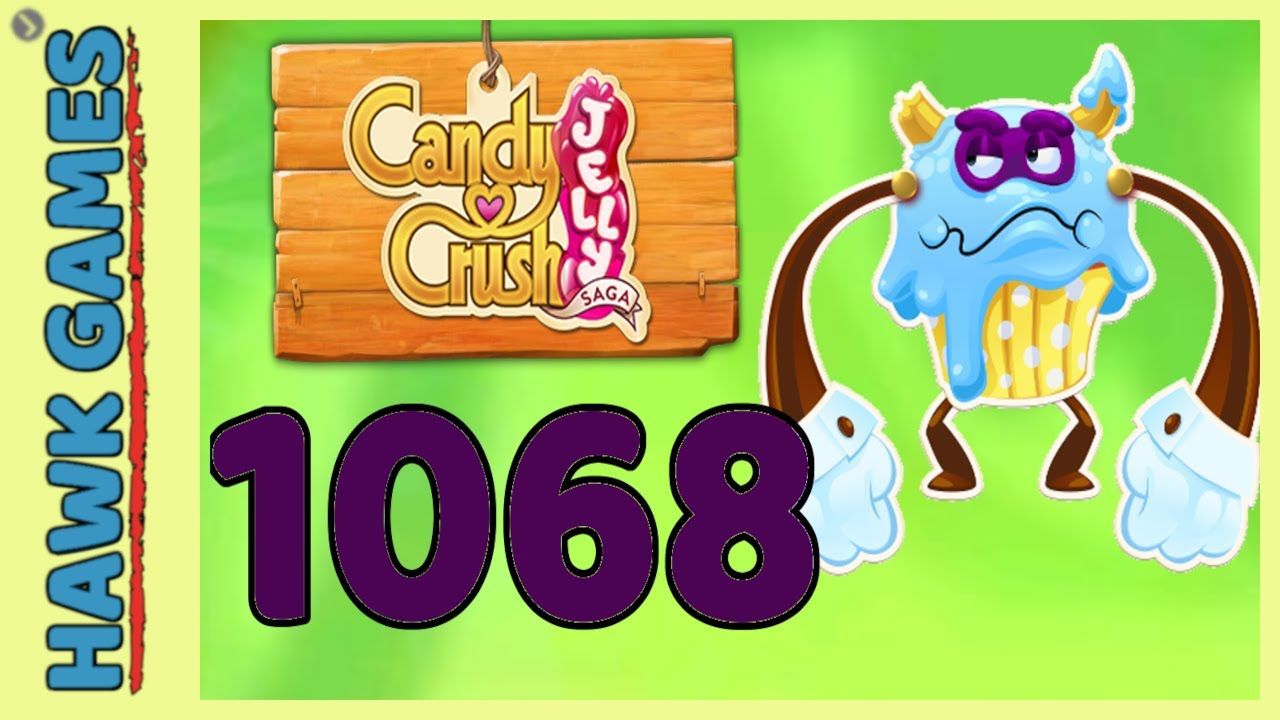 Candy Crush Jelly Saga Level 1068 (Puffler Boss mode) - 3 Stars Walkthrough, No Boosters