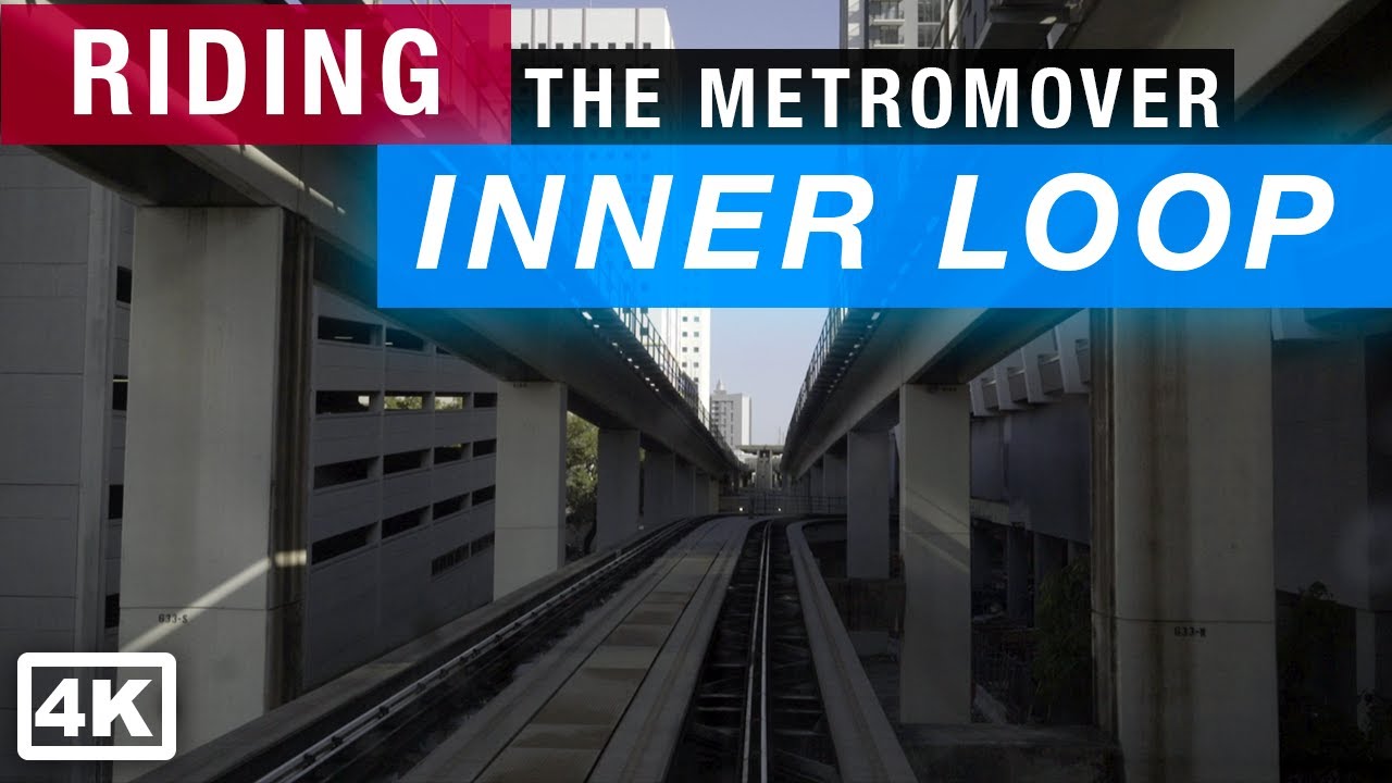 Riding Miami Metromover Inner Loop, Full Ride, 4K