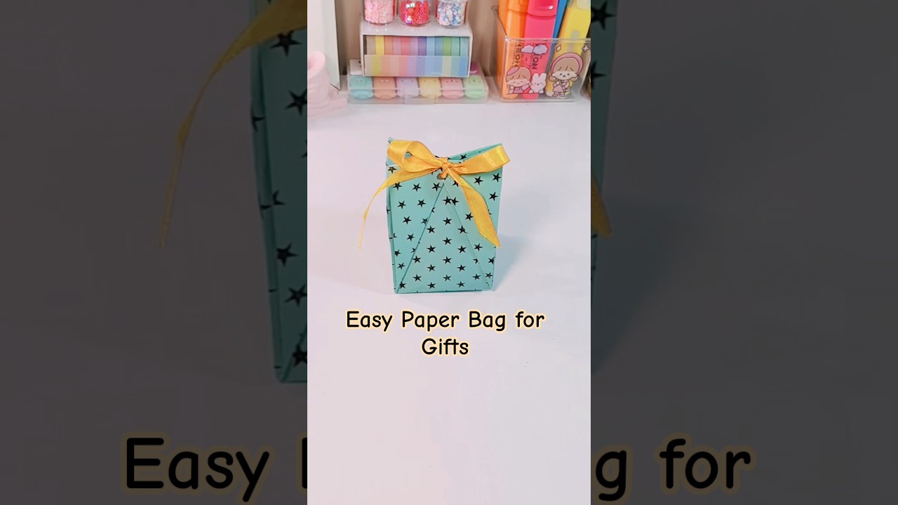 ✨ DIY paper bag for gifts 🎀/ Handmade gifts #shorts #papercraft #diygifts