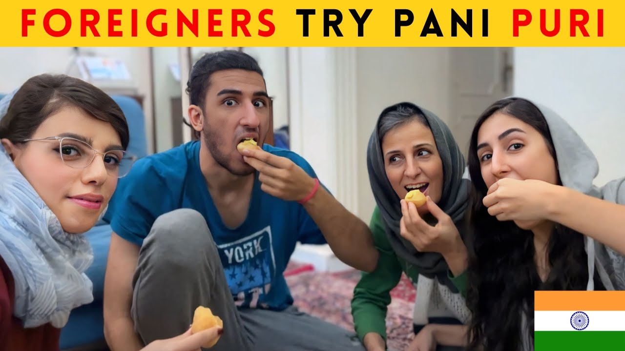 Foreigner Family’s Reaction to Spicy Indian Pani Puri!🔥Indian Persian Couple