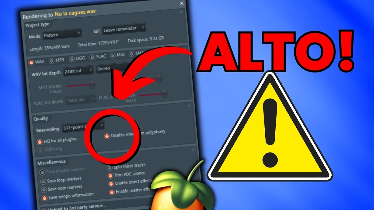 ❌CUIDADO al Exportar en FL Studio (Puedes ARRUINAR TU CANCION) | Porque suena diferente al Exportar