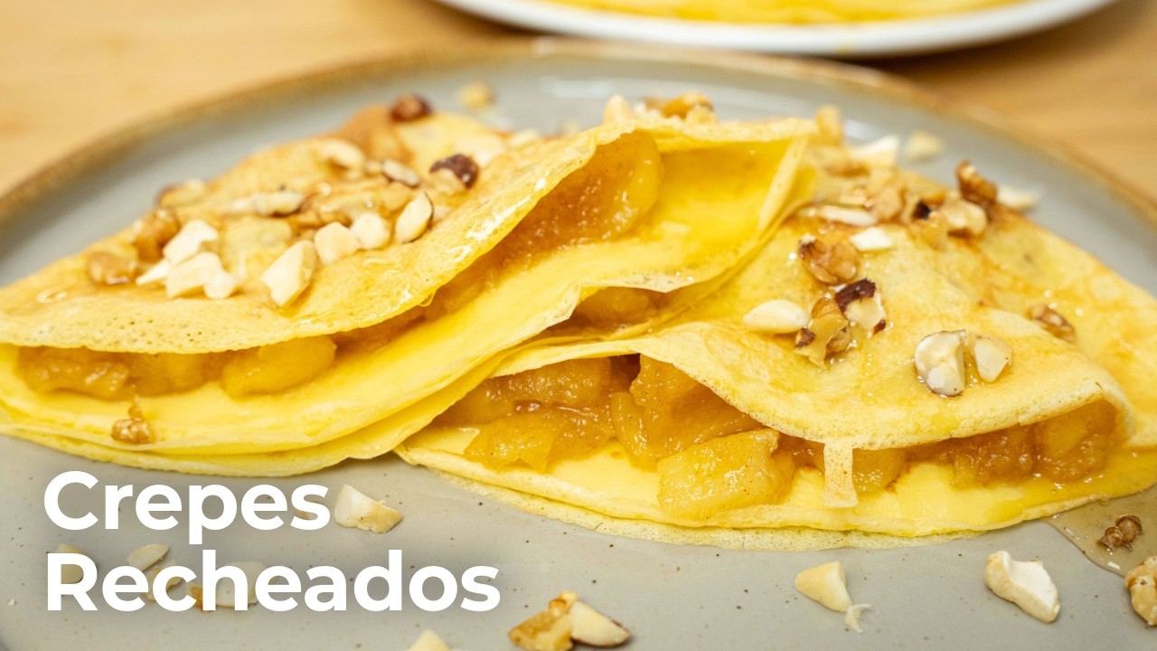 Receita de Crepes Caseiros Fáceis com Compota de Maçã!