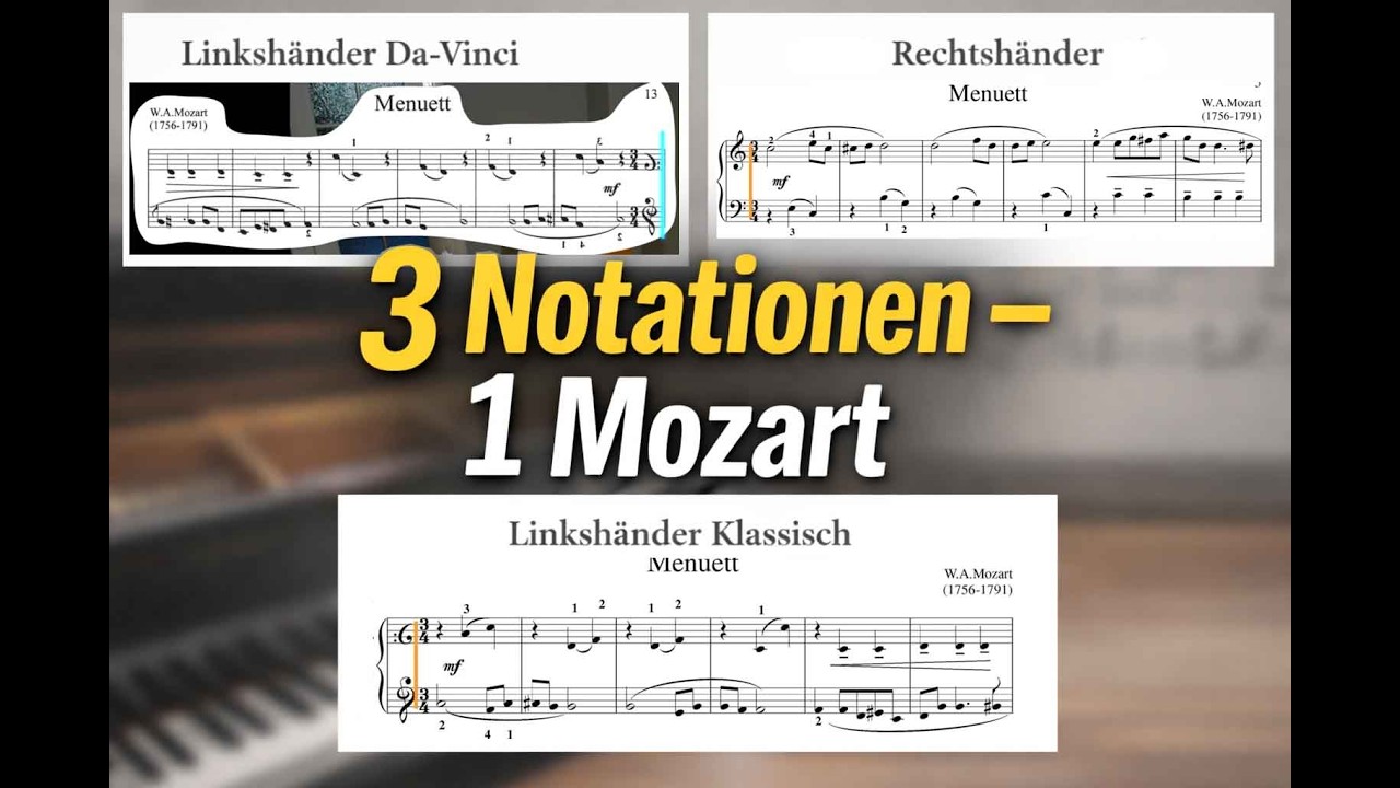 Mozart Menuett – Band 2 | Loso Klavierschule für Linkshänder