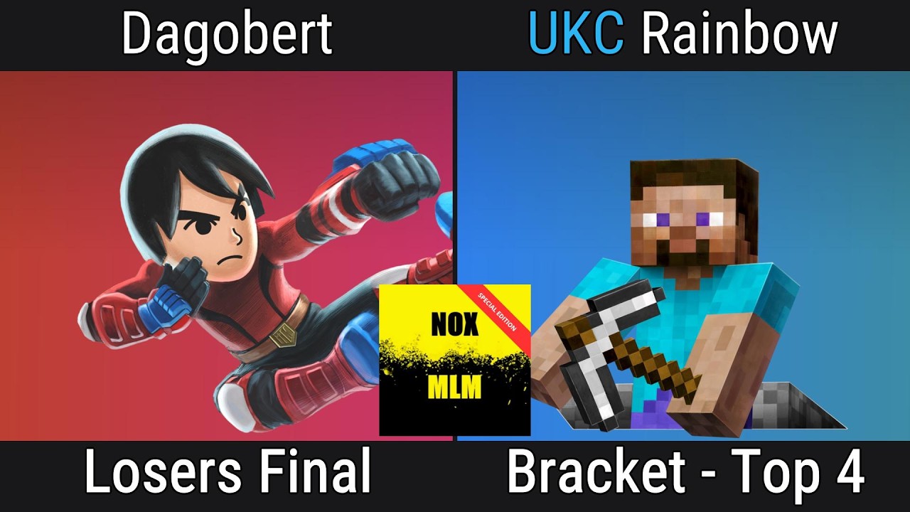Level up: Raise the Curtain: Rainbow (Steve) vs Dagobert (Mii Brawler) Losers Finals