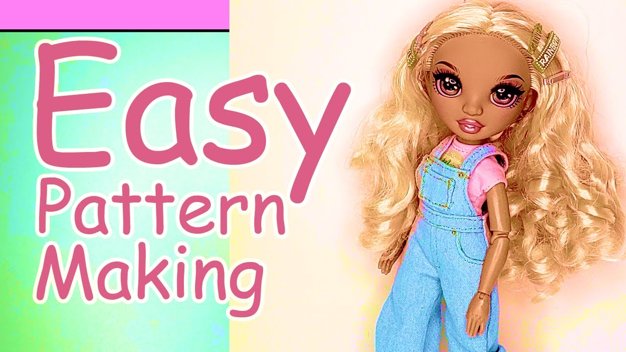 How To Make Doll Overalls Pattern For Rainbow High Dolls and Barbie!