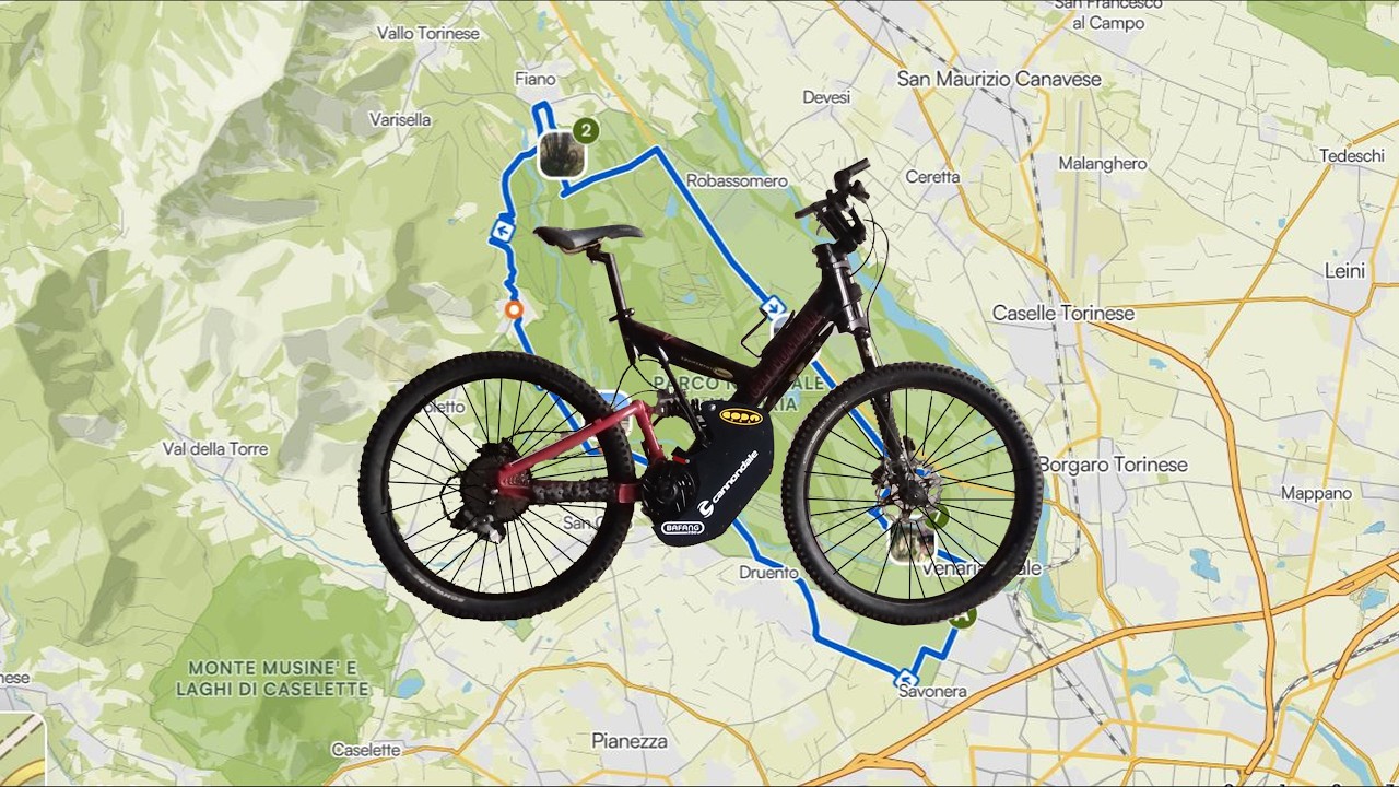 E-MTB: Anello facile per tutti  Venaria – Fiano - Venaria