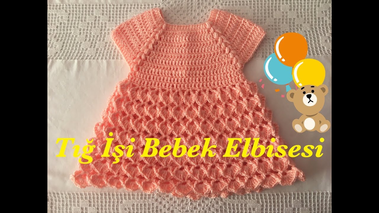 Tığ İşi Prenses Bebek Elbisesi Nasıl Örülür? -1