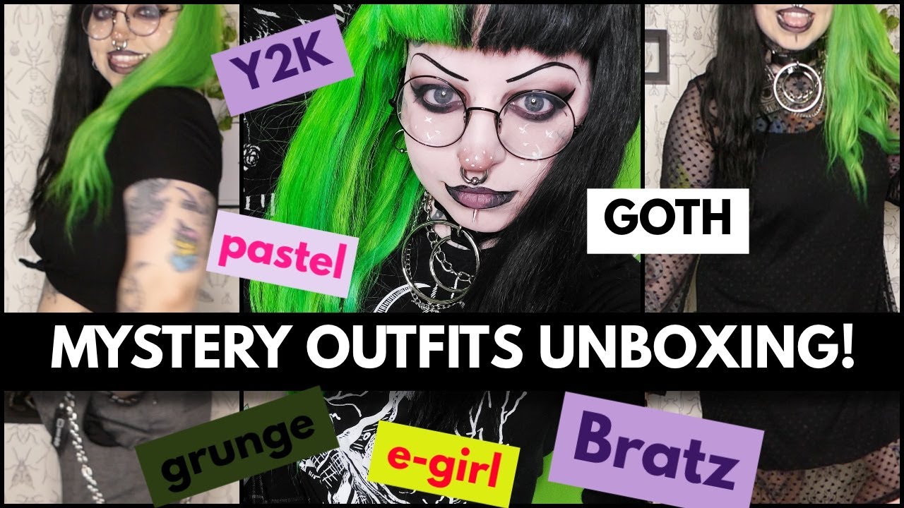 Распаковка набора таинственной альтернативной одежды *готика*гранж*Y2K*EGIRL*и многое другое // Э...