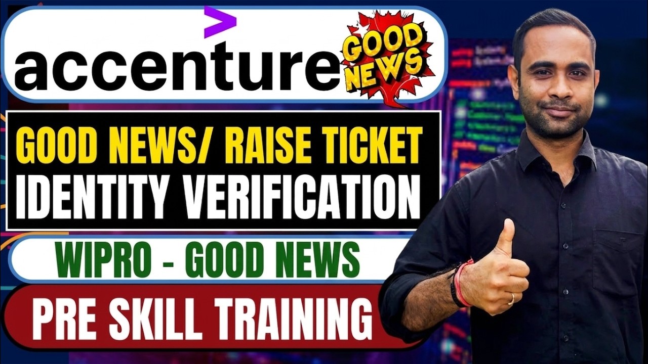Accenture Identity Verification Mail | How to Raise Ticket | Wipro - Pre Skill Training