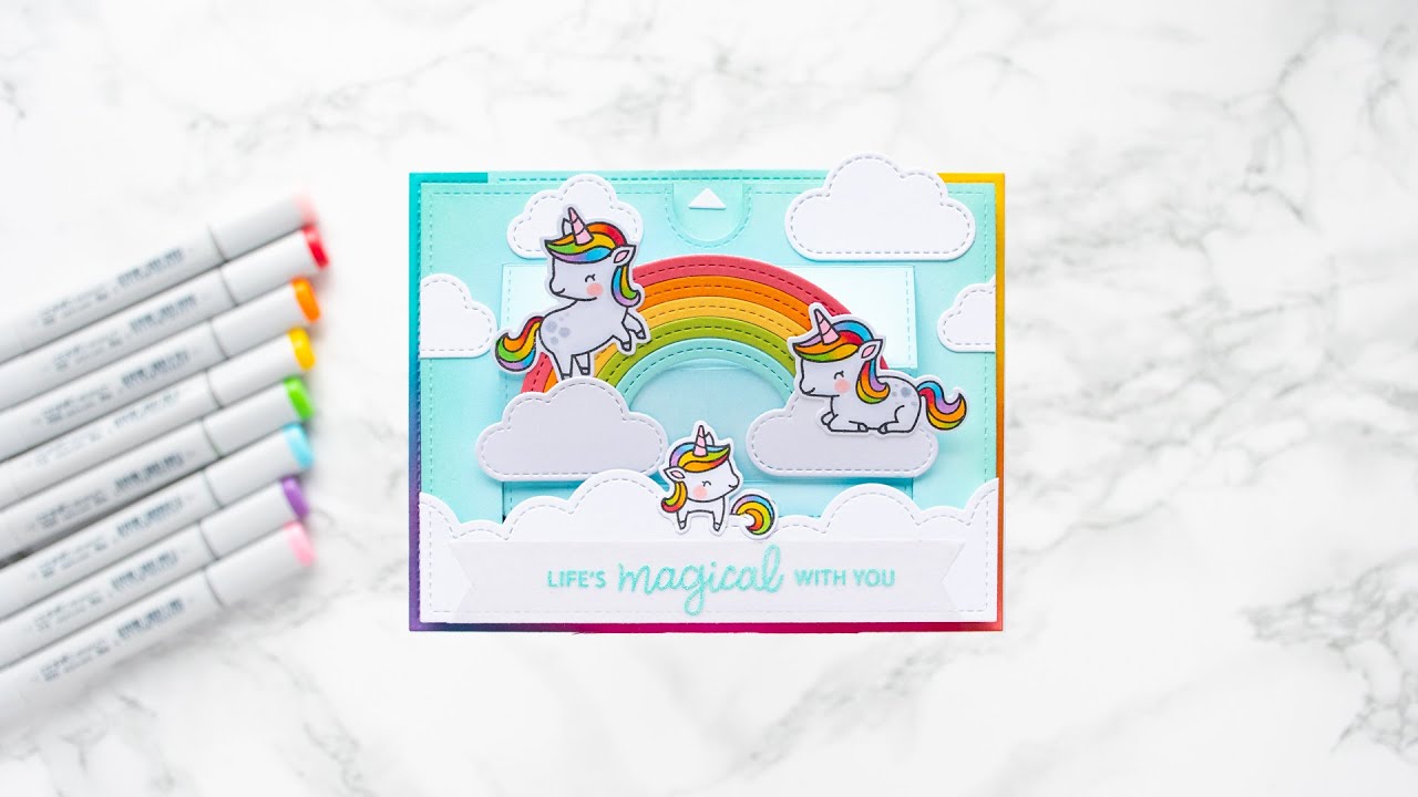 Lawn Fawn – Lift the flap slider card