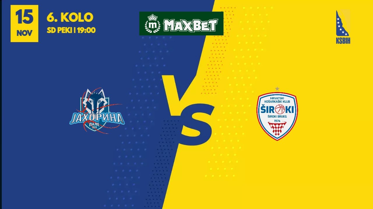 KK Jahorina - HKK Siroki TT Kabeli | 6. kolo | MAXBET LIGA | KSBIH | 2025/2026